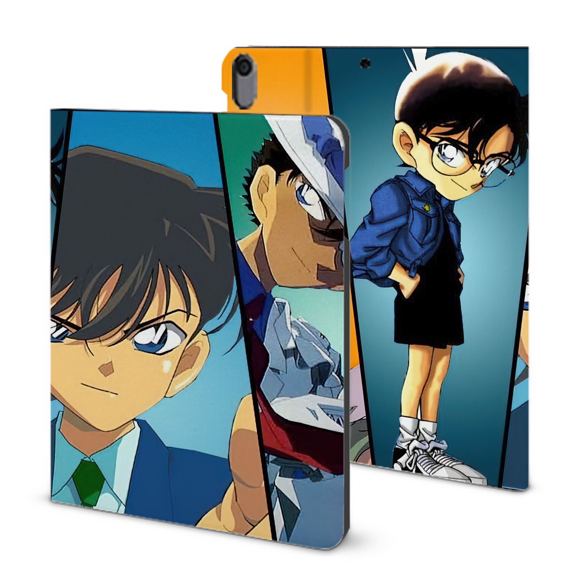 （画像用） 名探偵コナン Detective Conan IPad ケース ブック型 PUレザー TPU 耐衝撃 軽量 薄型 ペン収納なし 全面保護 IPad 各モデル対応